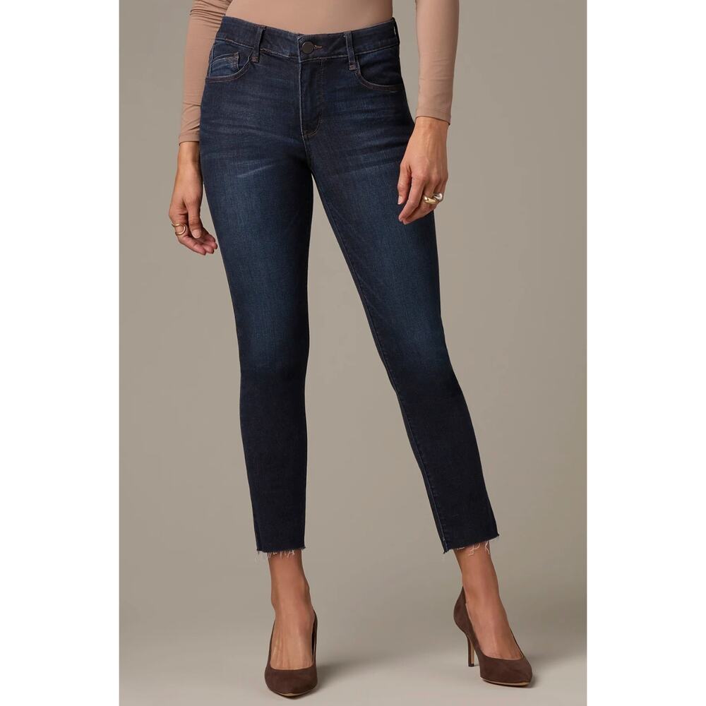 Wit & Wisdom Charlotte Mid-Rise Ankle Skimmer Jeans Size 18 Blue Dark Wash